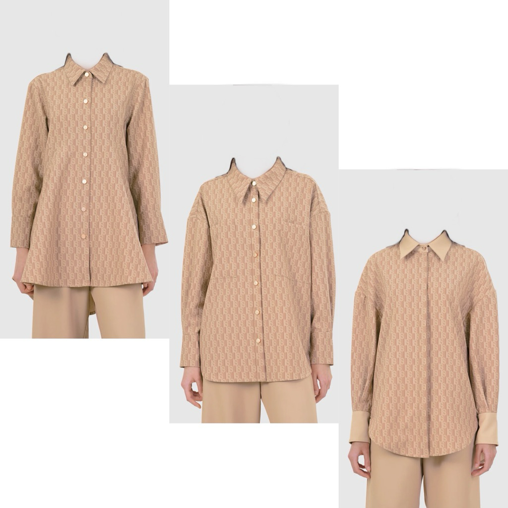 [baca deskripsi‼️] BUTTONSCARVES LEENA MONOGRAM SHIRT LEENA MONOGRAM POCKET SHIRT LEENA MONOGRAM MIX