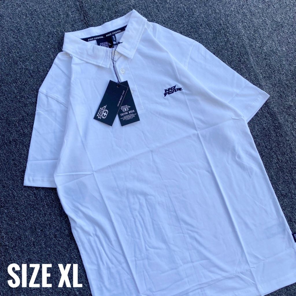 Kaos Polo Kerah Cowok Motif Polos No Fear Premium (1)