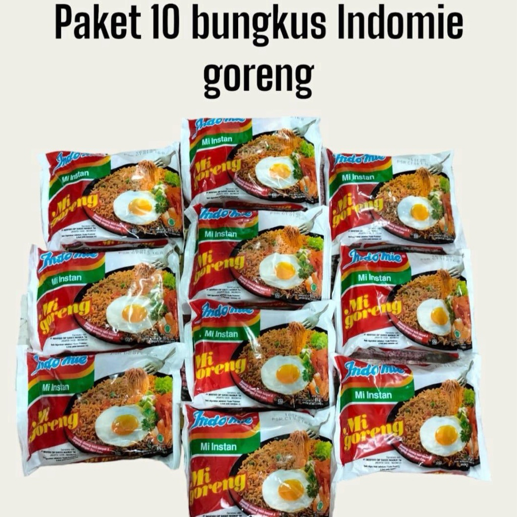 

[Paket 10 bungkus] INDOMIE GORENG 90gr/INDOMIE SOTO MIE INSTAN MURAH
