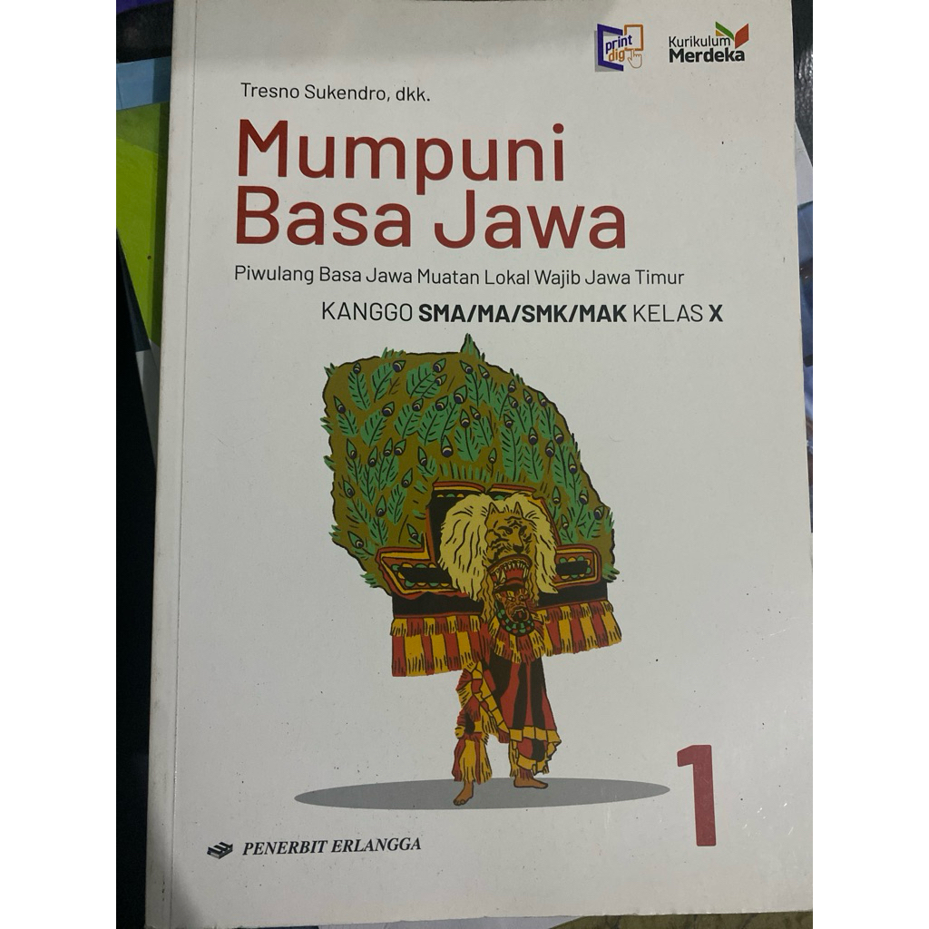 Buku Original - Buku Bahasa Jawa Kelas X Kurikulum Merdeka Penerbit Erlangga