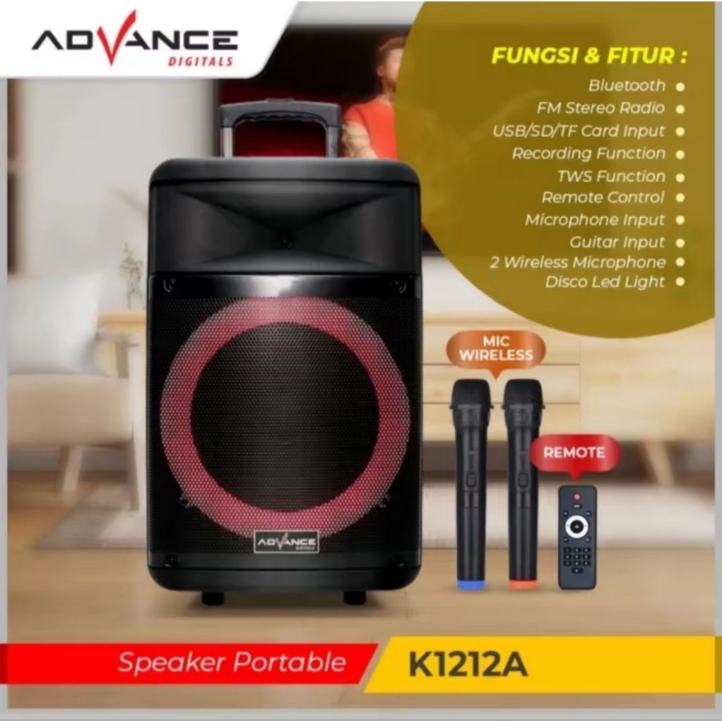 Advance Speaker 12inch Portable Meeting Bluetooth K1212A Wireless