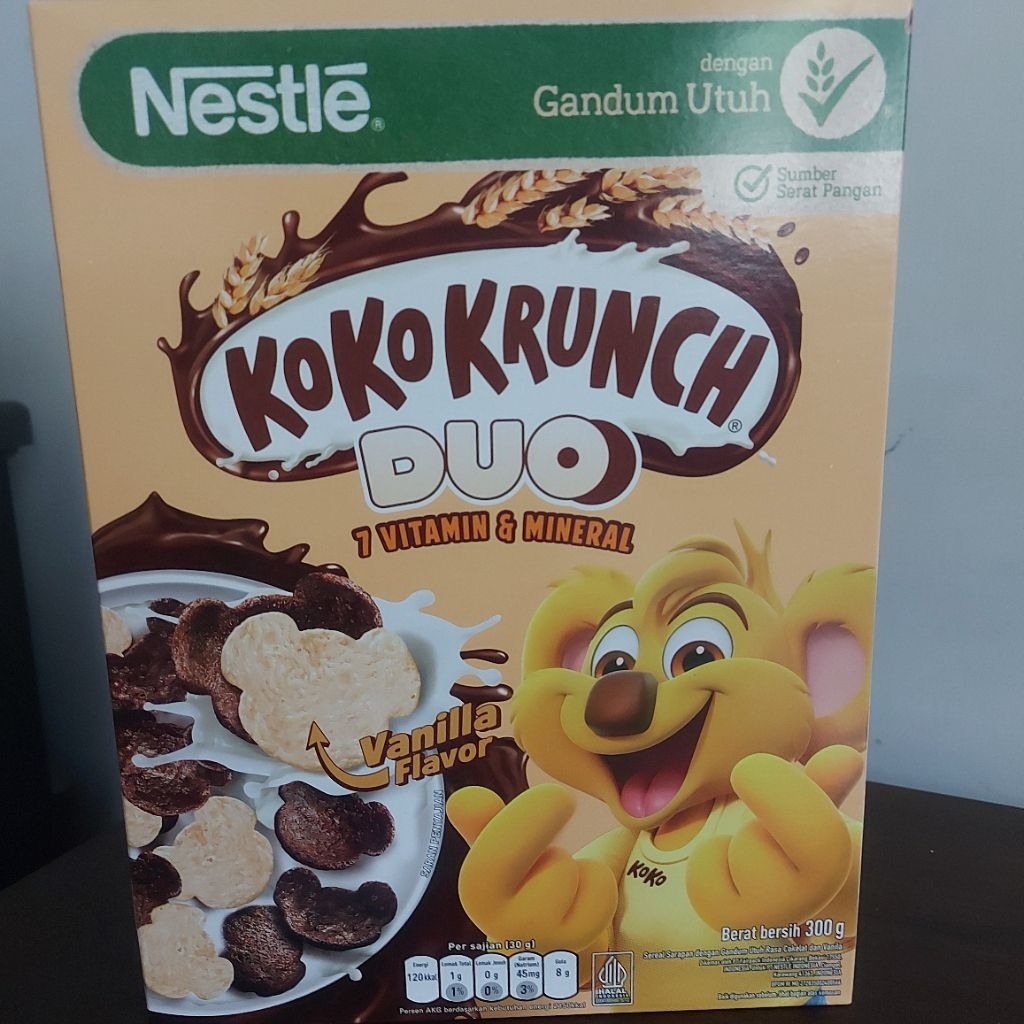 

Nestle Koko Krunch Duo Rasa Cokelat & Vanila dengan Gandum Utuh Box 300gr