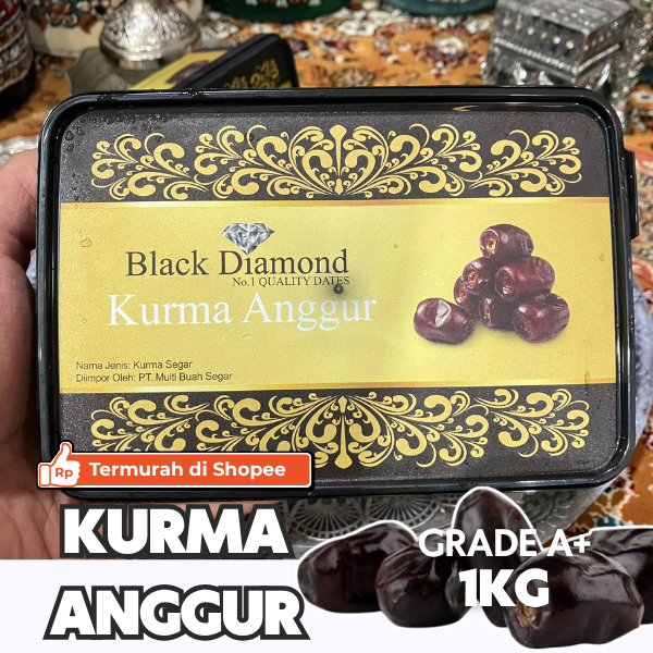

Kurma Anggur Bam Black Diamond 550g | Grade A Premium Termurah Dates Import Iran - Oleh Oleh Haji