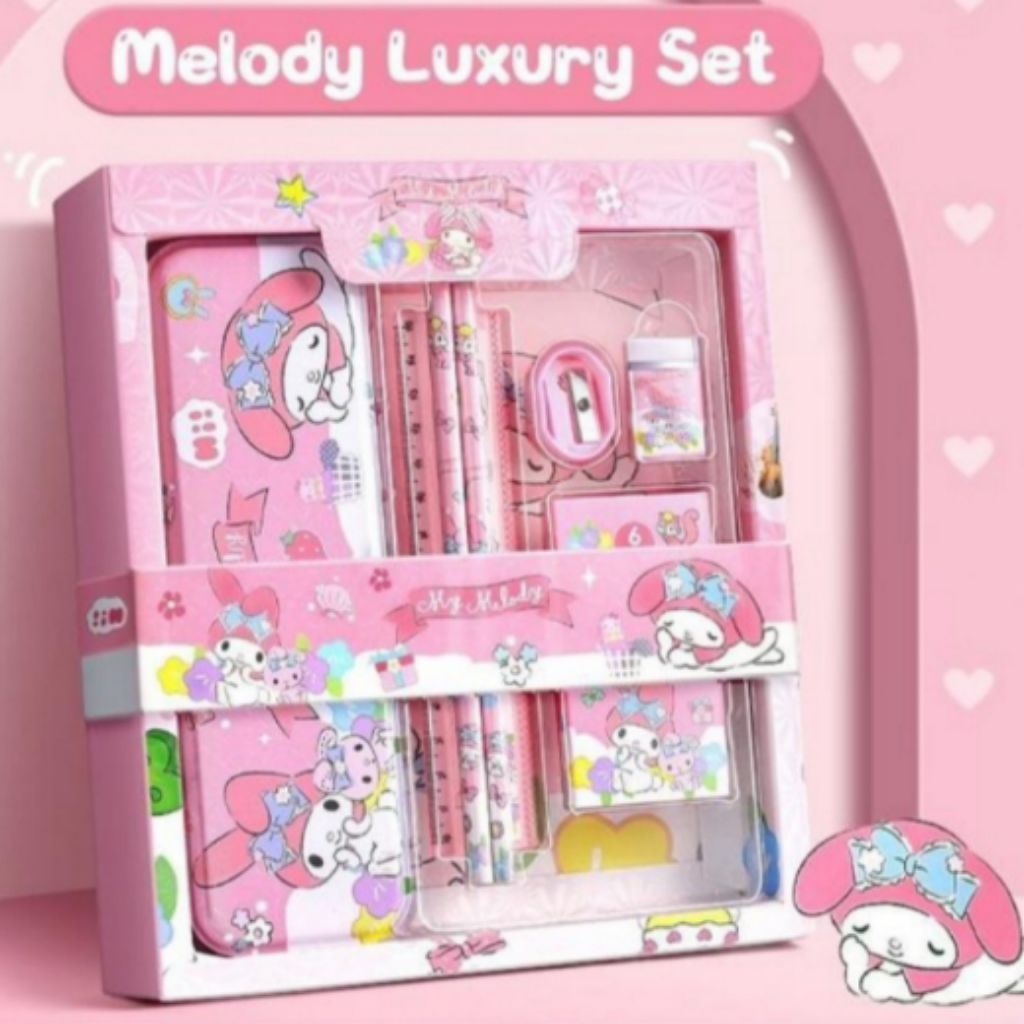 

Paket 7 in 1 Set Kotak Pensil Anak Motif Kartun Stationery Alat Tulis Karakter