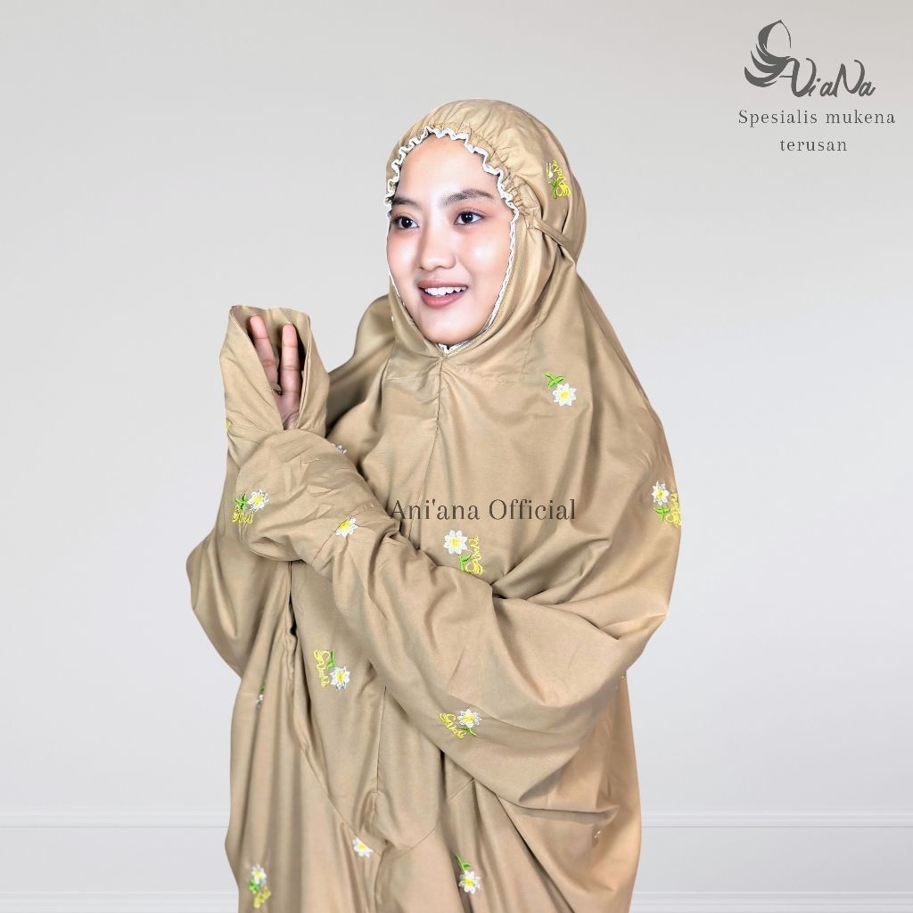 Ani'ana official - MUKENA TERUSAN KATUN LAJURAN SANTRI TERBARU BAHAN ADEM Ani'ana LILIRA