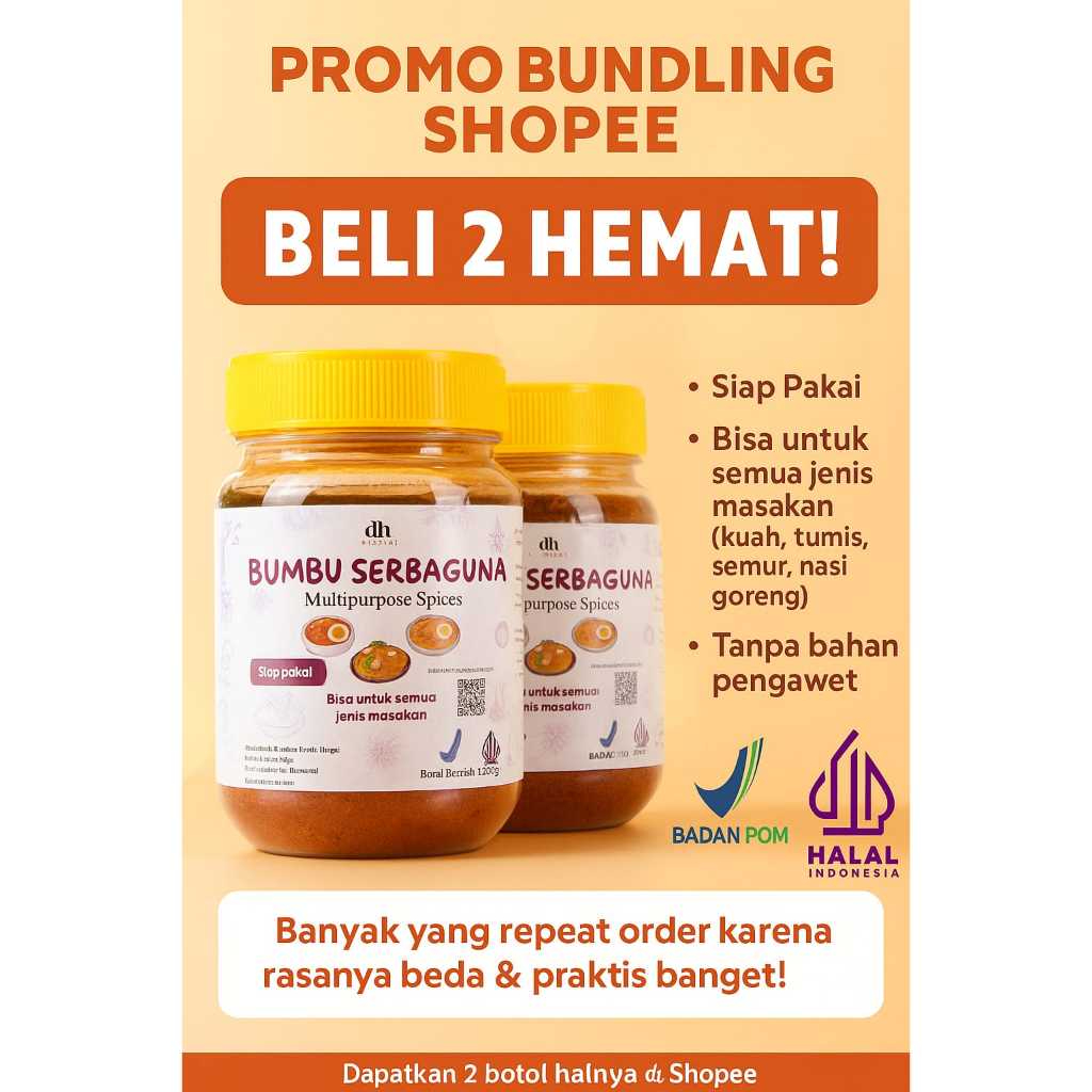 

dahe pelani - Bumbu serbaguna - kemasan botol plastik @200g - siap pakai - Tanpa tambahan apapun -