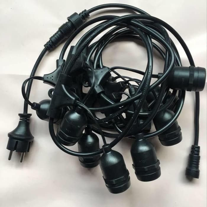 Rangkaian Kabel Fitting Lampu Cafe Gantung fiting Dekorasi Taman Bossecom