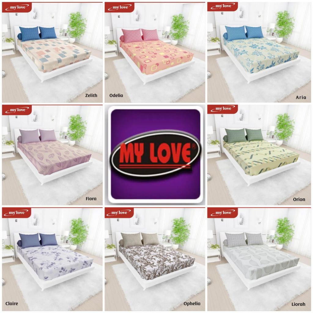 Sprei my love 200x200 tinggi 30cm sprei all nem my love original