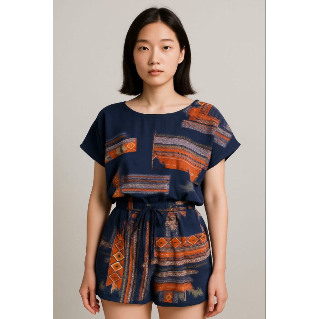 MN~setelan baju tidur wanita celana pendek piyama rayon Viscose celana pendek oneset rayon setelan b