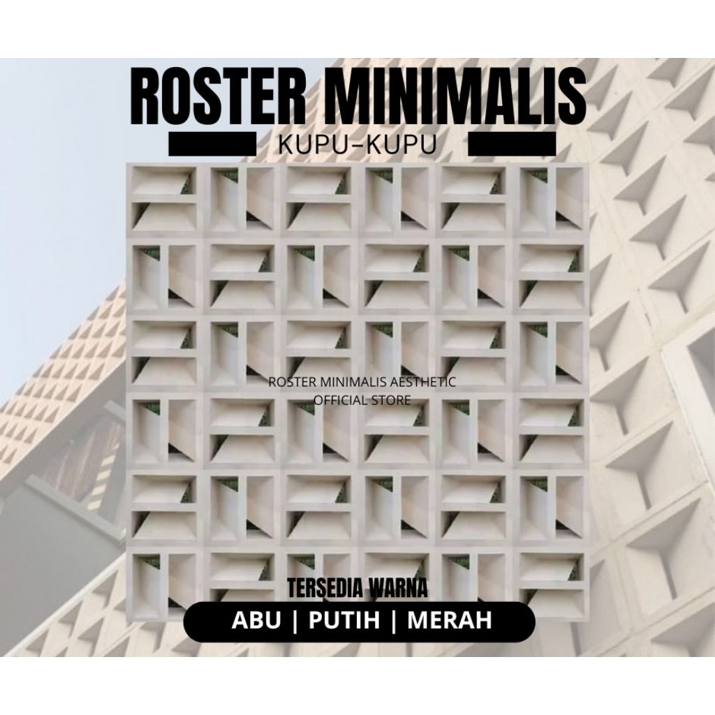 Roster beton mininalis kupu kupu