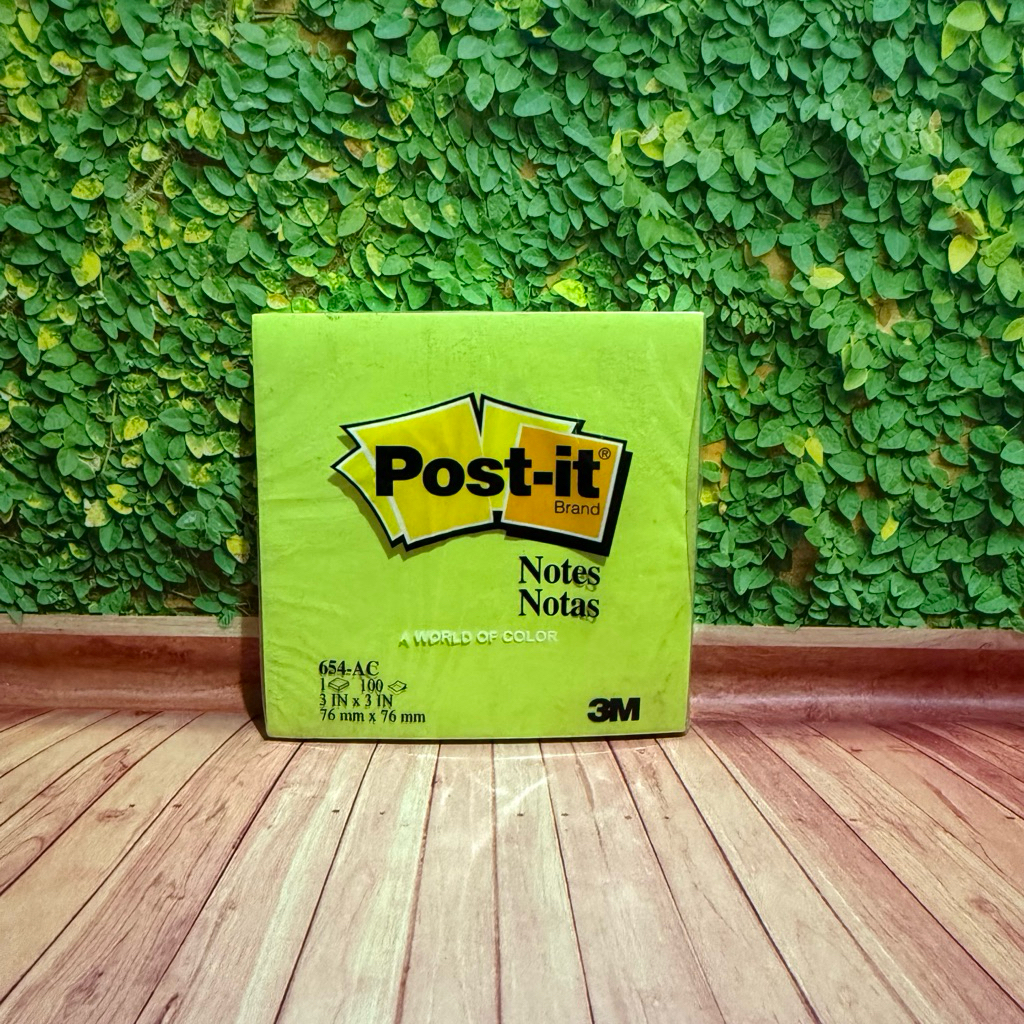 

Post-It Brand Notes Notas 654-AC 100 3 In x 3 In 76 mm x 76 mm Green Hijau