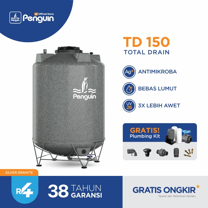 Penguin TD 150 Toren Air Pinguin Tangki Air Tandon 1500 Liter Total Drain Tank