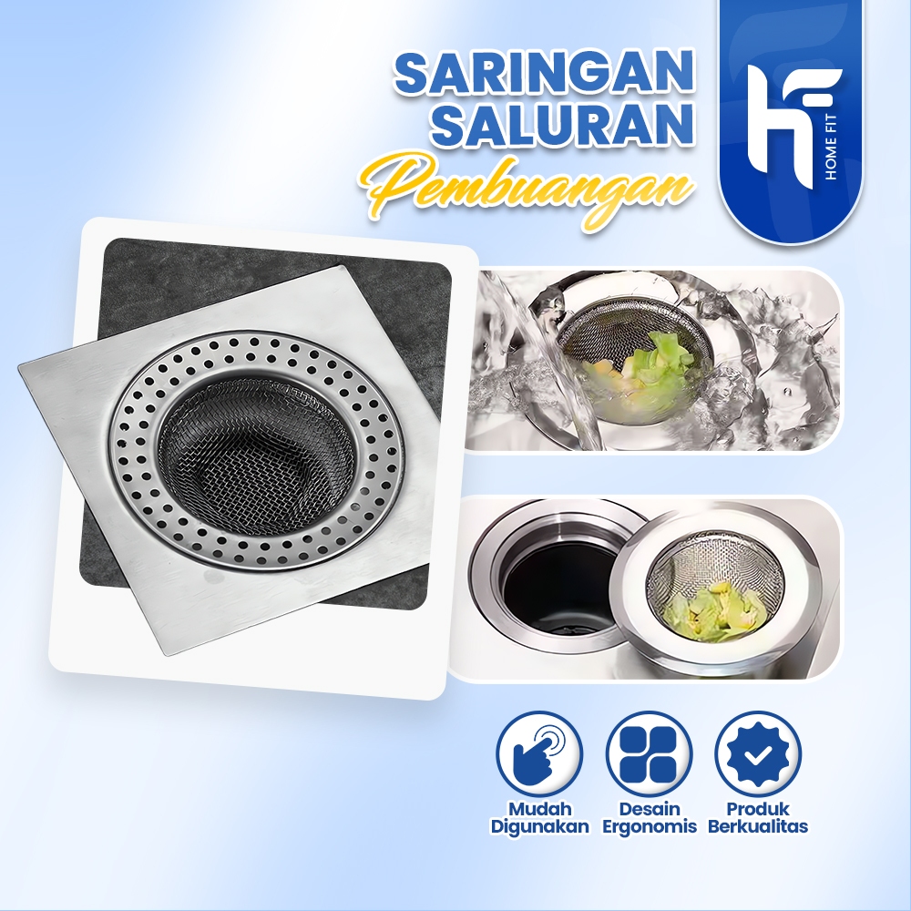 Saringan Saluran Pembuangan Floor Drain Stainless Anti Kecoa Sink Filter Stariner Wastafel Dapur