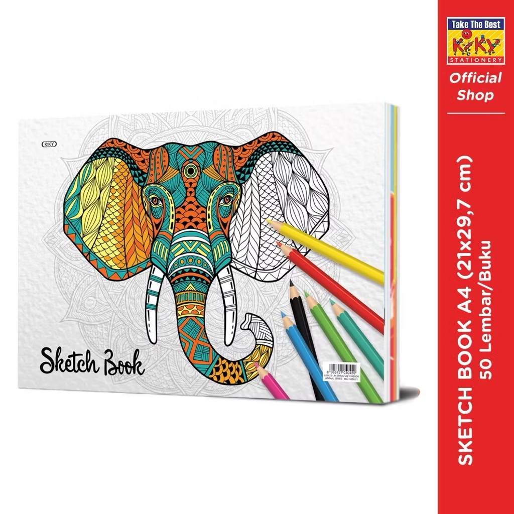 

1 Buku - KIKY Sketch Book / Buku Sketsa Uk A4 isi 50 Lembar