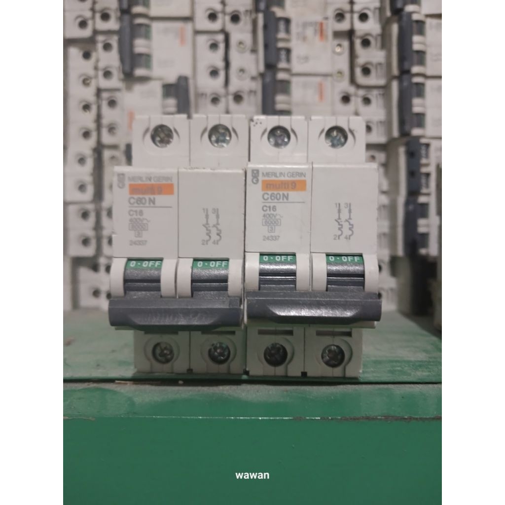 MCB MERLIN GERIN C60N 2PHASS 6A. 10A. 16A. 20A. 25A. 32A. 50A. 63A. ORIGINAL 
