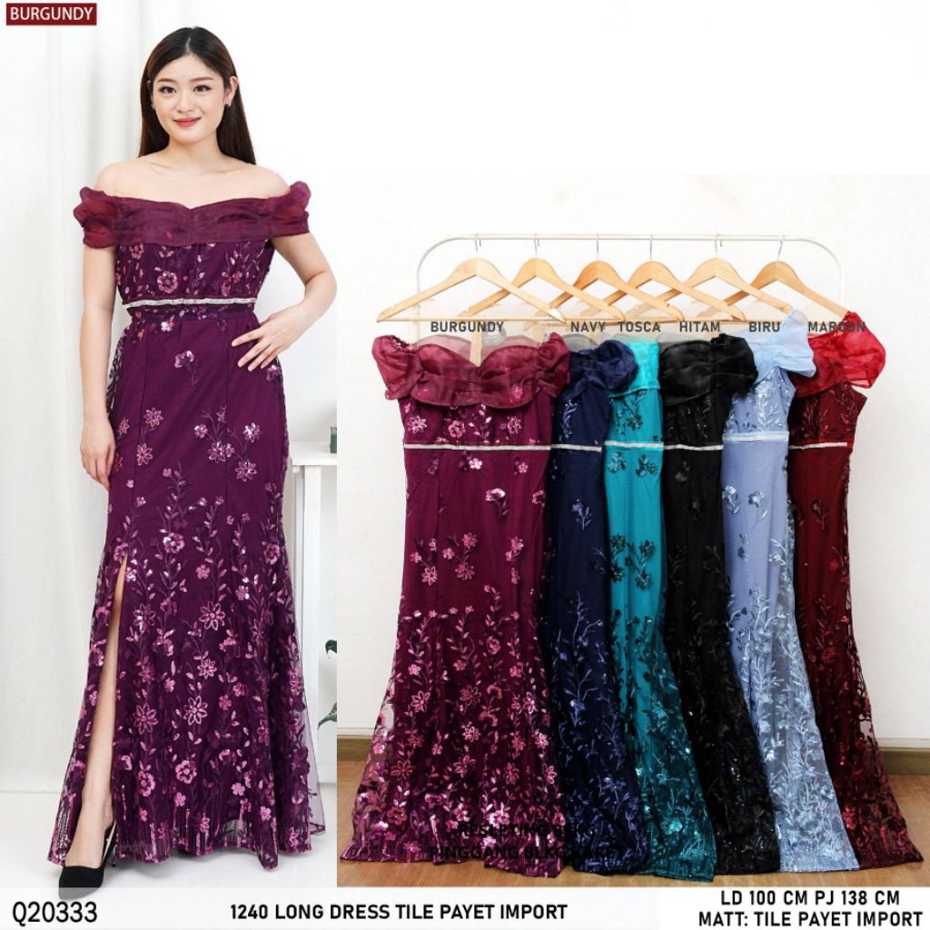 1240 LONG DRESS TILE PAYET IMPORT Q20333