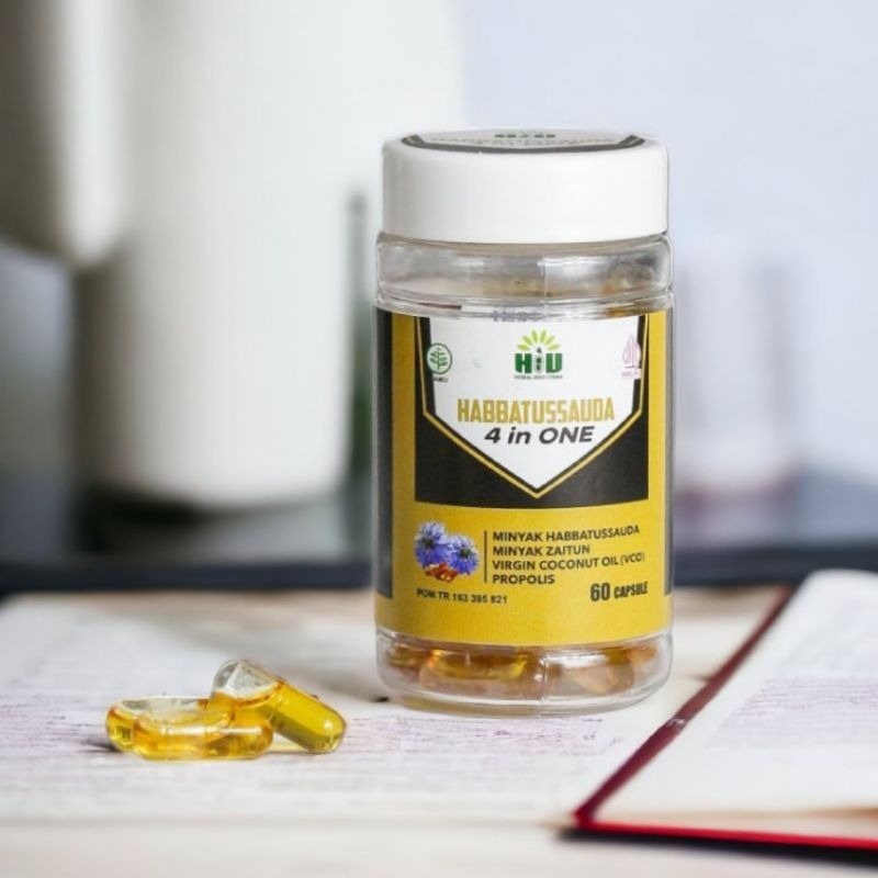 HIU Habbatussauda 4 in ONE 60 Kapsul - Habbatussauda Original Asli - Habbatussauda Oil