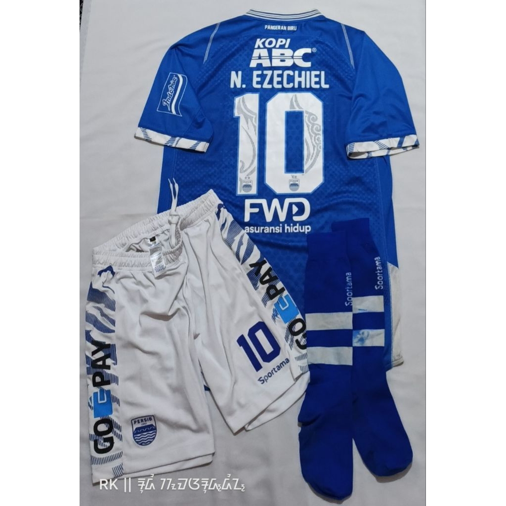Fullkit Jersey Original PERSIB Home 2018 PI - Ezechiel #10