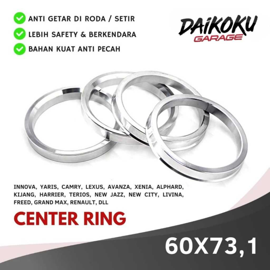 CENTER RING Velg Mobil Hub Centering avanza innova kijang camry ukuran 60 X 73.1