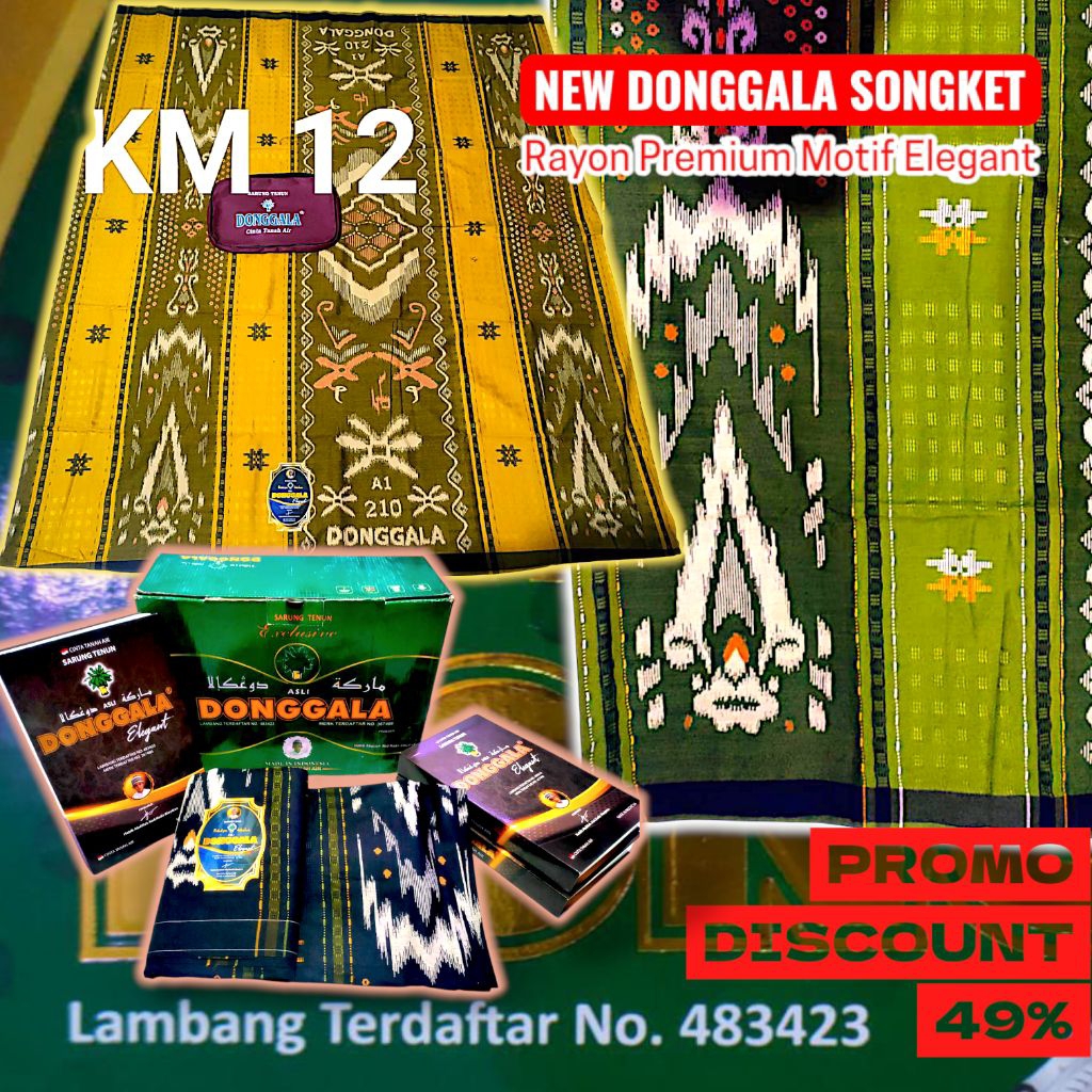 Sarung Donggala Skt, Sarung Donggala Original Rayon Songket Terbaru