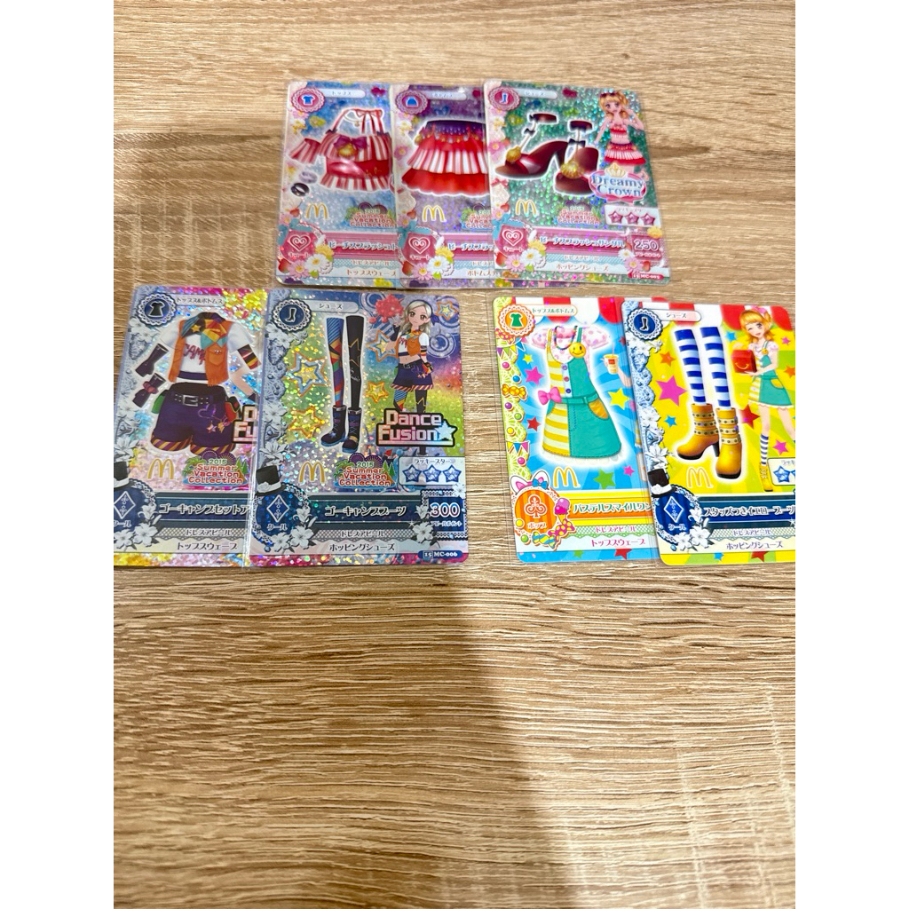 Aikatsu Mcdonald Collaboration Cards Summer Vacation Collection Dream Crown Dance Fushion Akari Rin