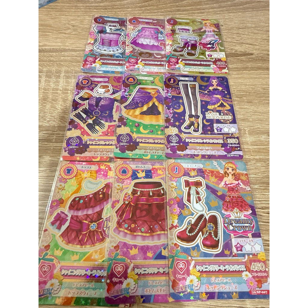 Aikatsu Promotional Cards Binder Shining Line Angely Sugar Love Moonrise Dreamy Crown Ichigo Mizuki 
