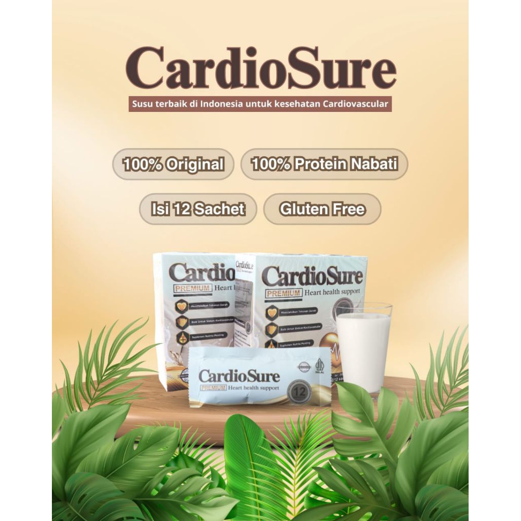 

Cardiosure susu Kesehatan Jantung dan Hipertensi 100% Original sudah BPOM Halal