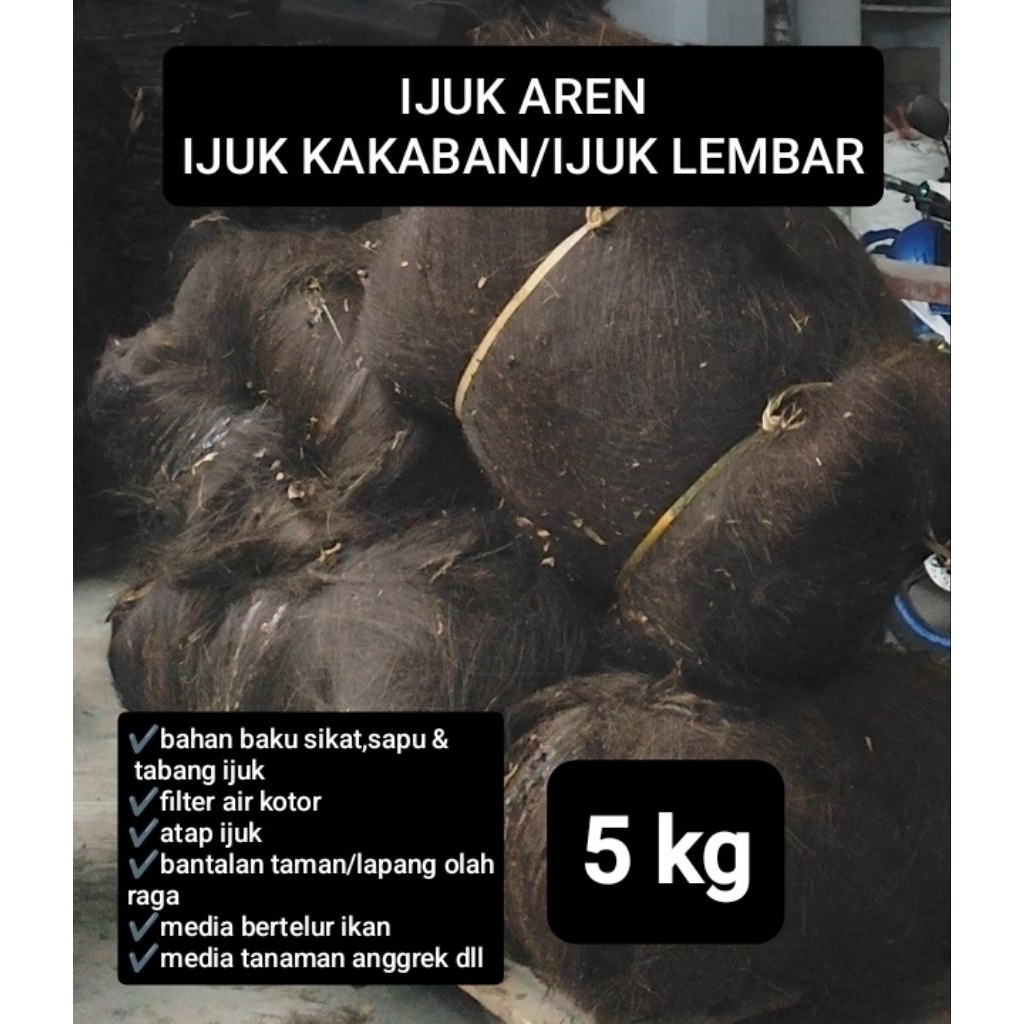ijuk aren kakaban /ijuk lembar isi 5 kg