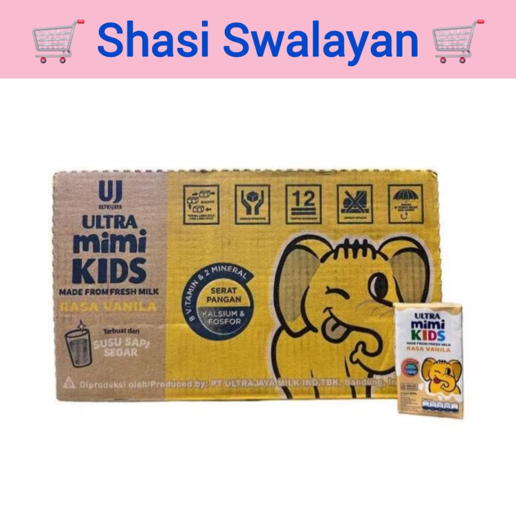 

ULTRA Mimi Kids Vanila Susu UHT 1 Dus 125 ml 40 Pcs