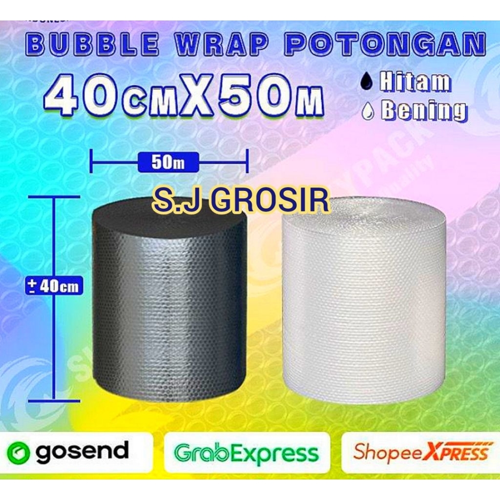

Bubble wrap uk.40cm x 50 meter dari potongan 3kg tebal