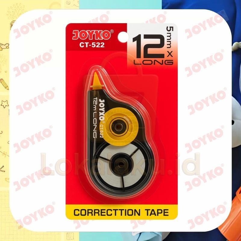 

Correction Tape Joyko CT-522 12m x 5mm [] Tip Ex Kertas Rapi & Anti Macet [] Harga 1 PCS