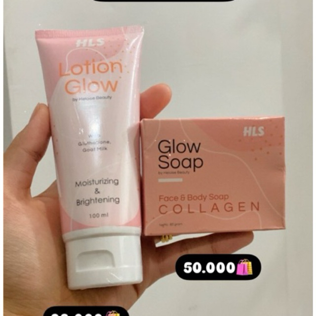 Heloise HLS - Lotion Glow Brightening Moisturizing, Glow Soap Face & Body Collagen