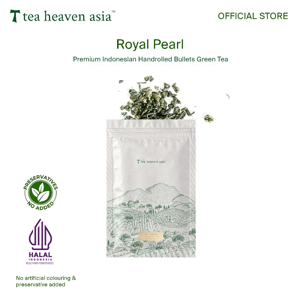 

Tea Heaven Royal Pearl Gunpowder Premium Green Tea Teh Hijau 50gr