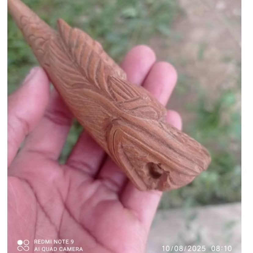 once pipa ukir cendana papin ukir naga