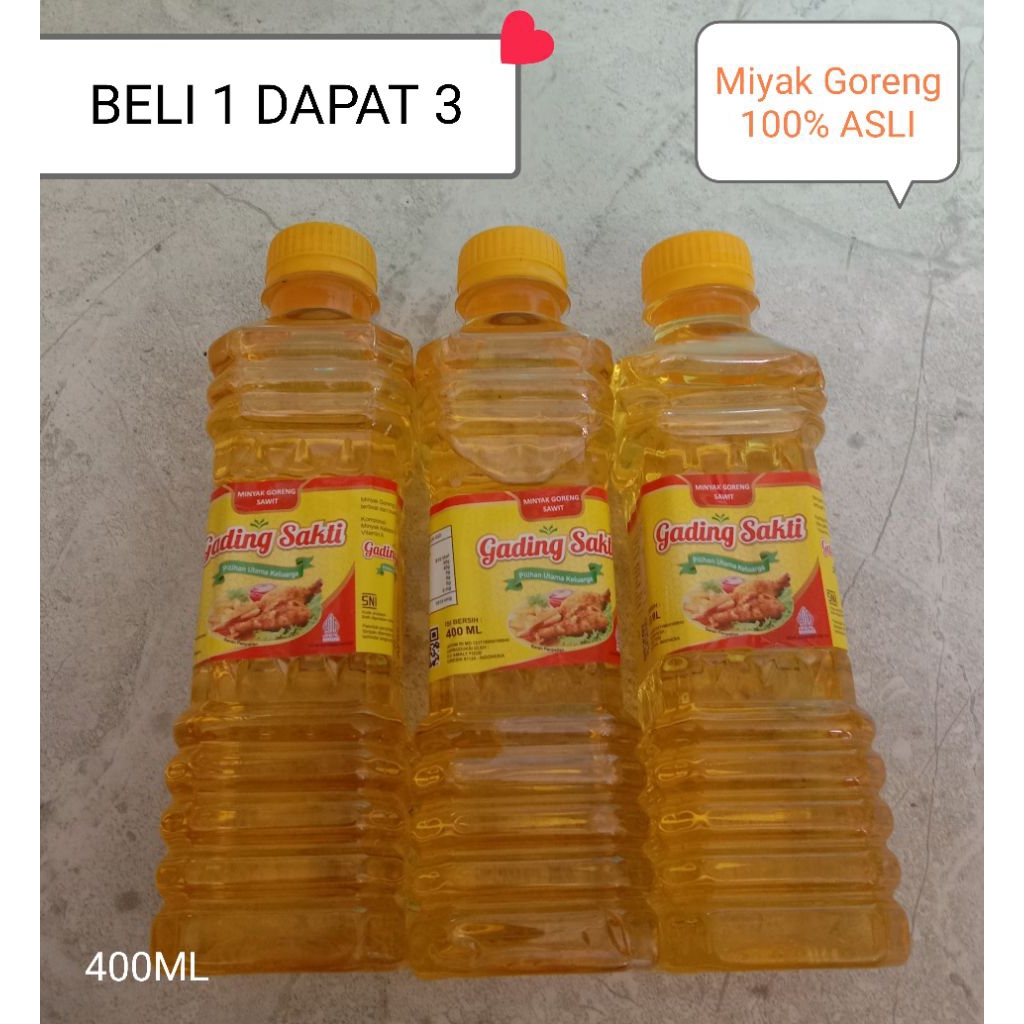 

Minyak Goreng 100% Asli minyak goreng kemasan botol 400ML