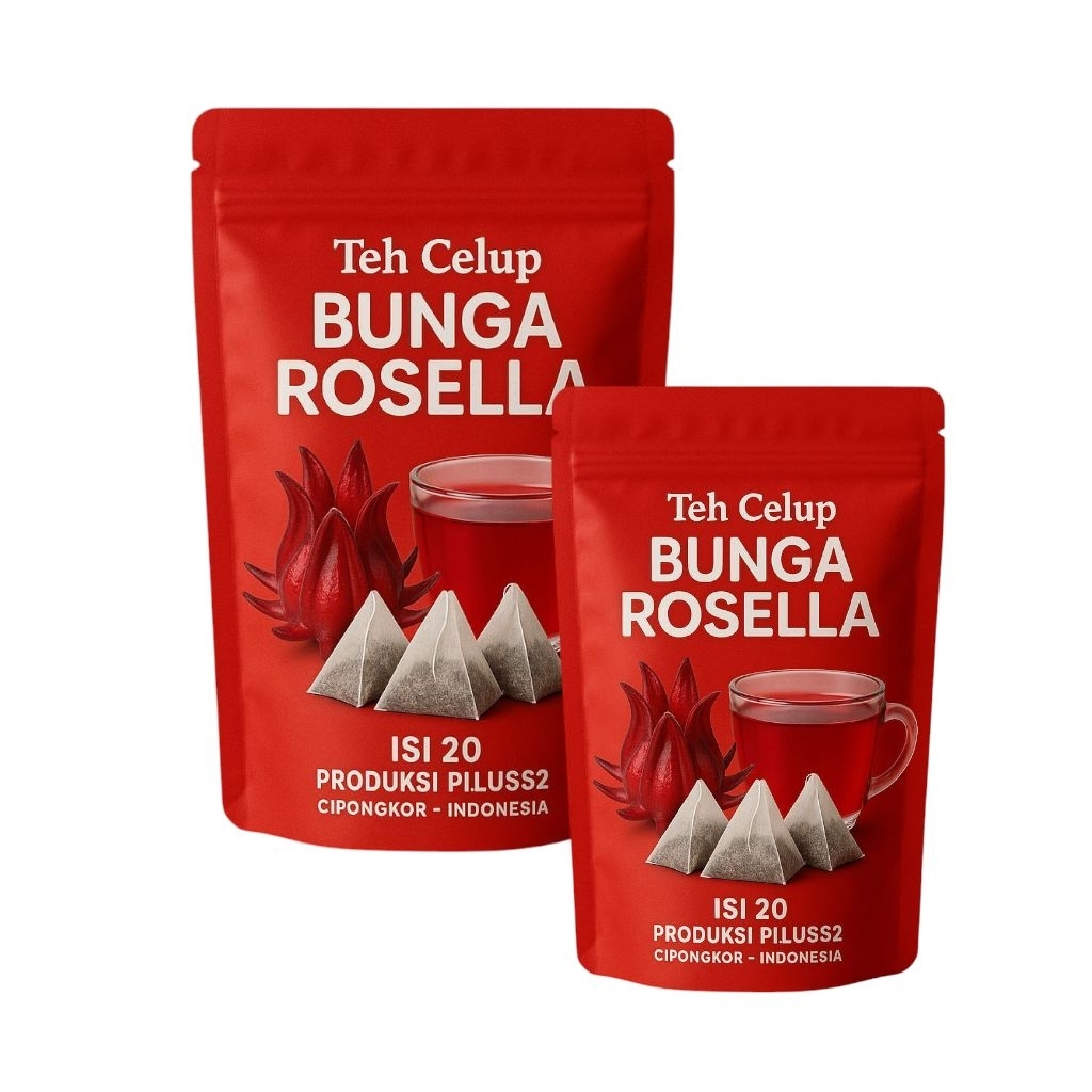 

Teh Celup Bunga Rosella Full Red- Kemasan Hemat Siap Seduh Instan Organik 20 Pcs