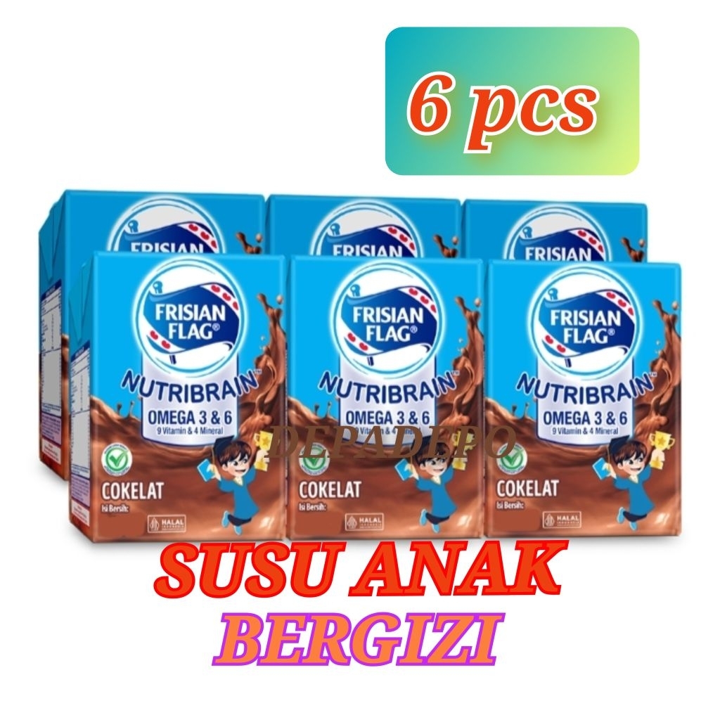 

Frisian Flag Susu UHT 110ml x 6 pcs – Rasa Coklat, Susu Kotak Anak Siap Minum