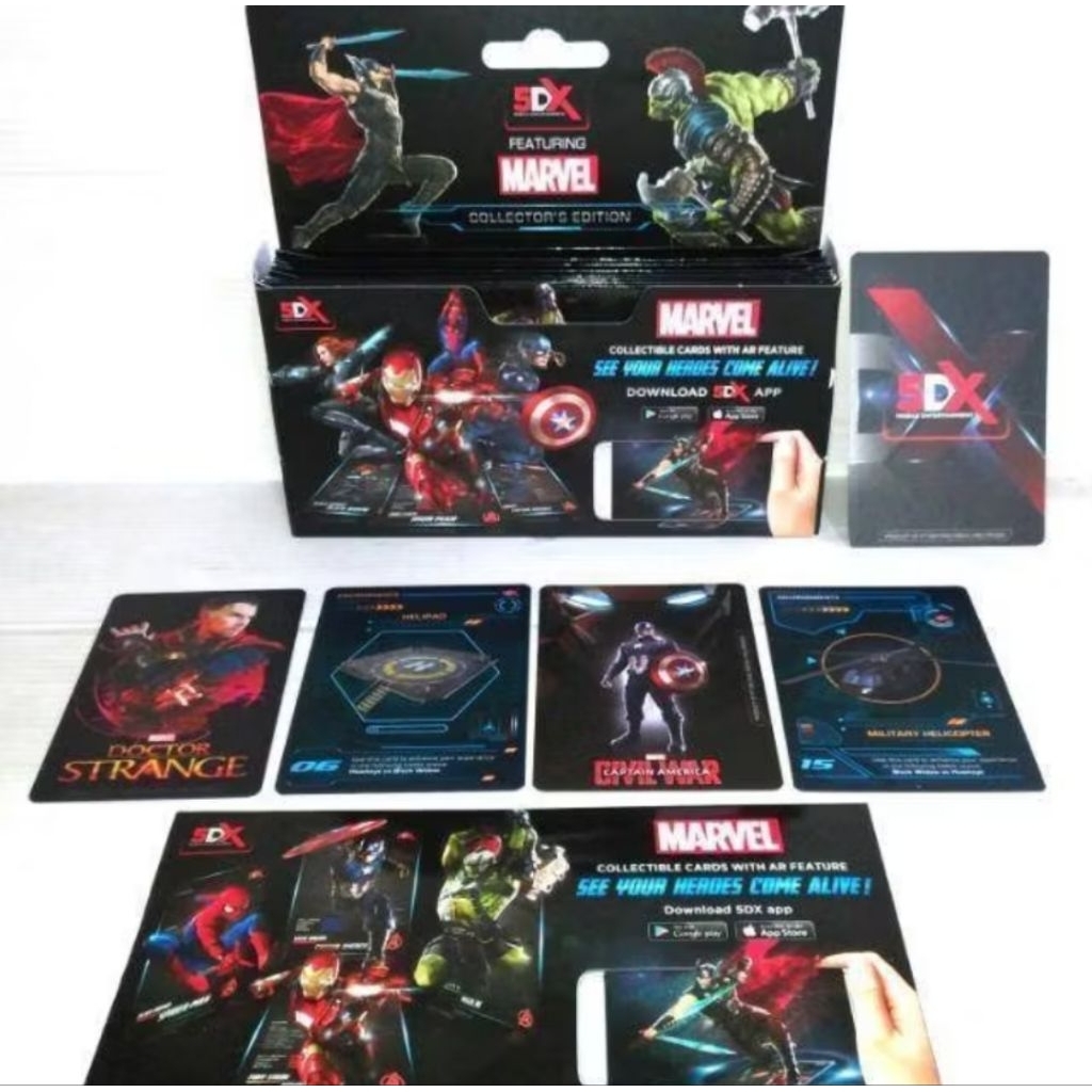 Kartu Rare Marvel 5DX Avenger Hologram 3D Super Hero