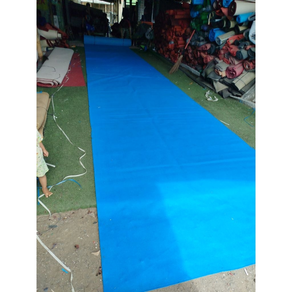 karpet lantai bludru meteran lebar 2meter new/baru