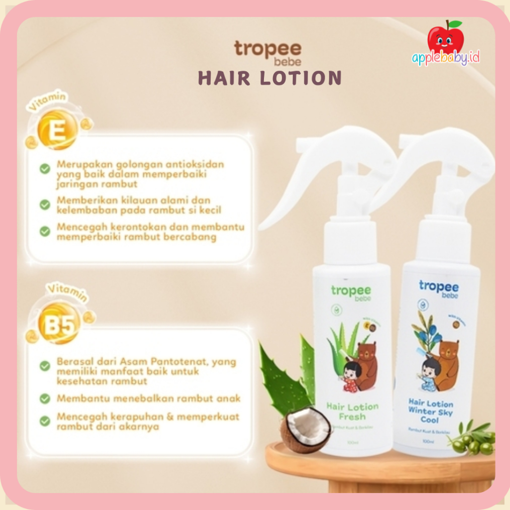 Tropee Bebe Lotion Rambut Lotion Rambut Bayi Minyak Rambut Bayi Lotion Rambut Anak Minyak Rambut Ana