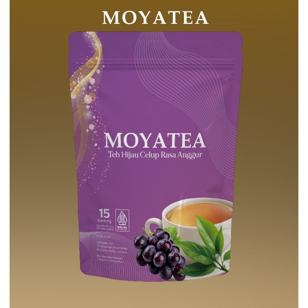 

MOYATEA "Tea hijau Celup Rasa Anggur (HALAL)#BPOM#