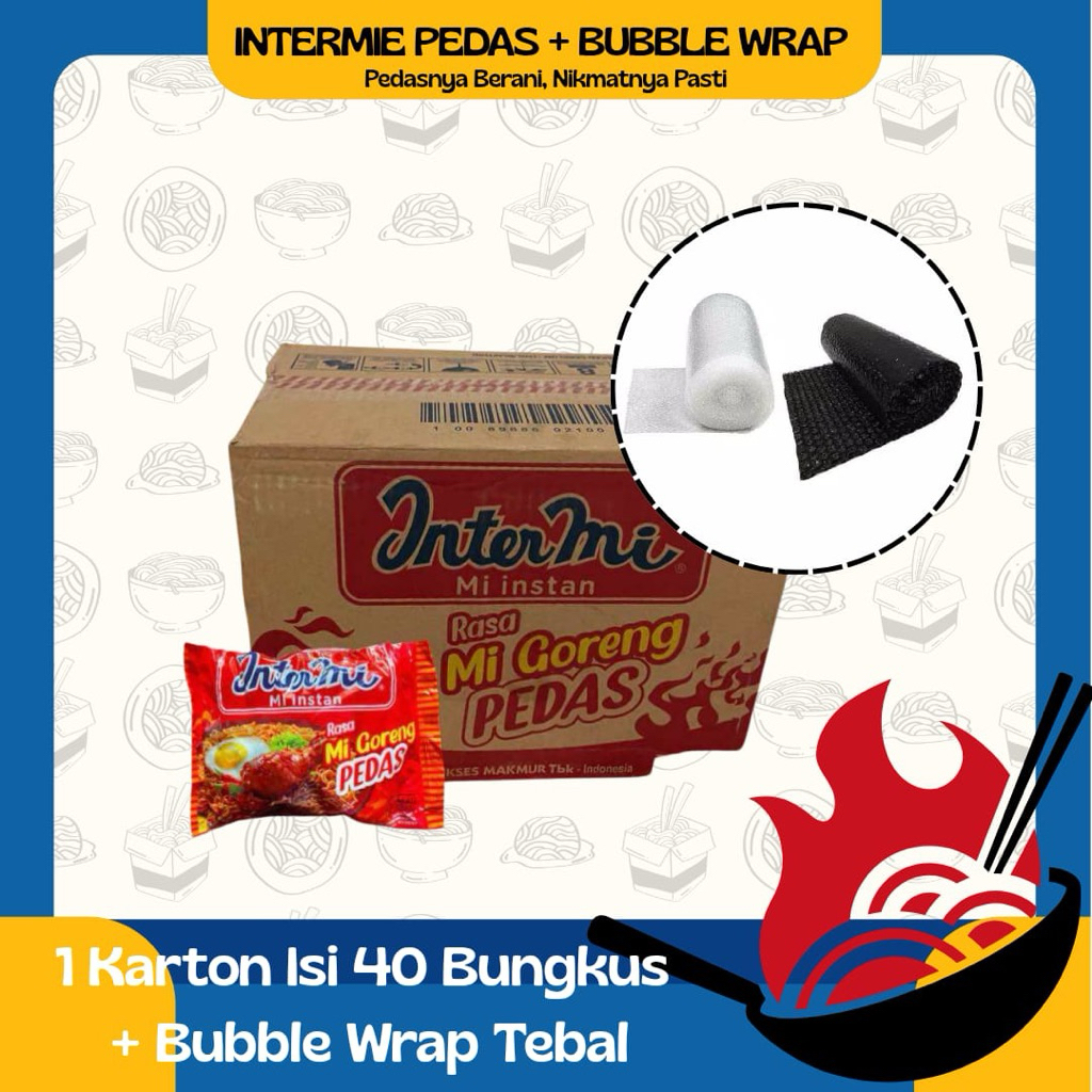 

INTERMIE PEDAS + BUBBLE WRAP 1 KARTON ISI 40 PCS