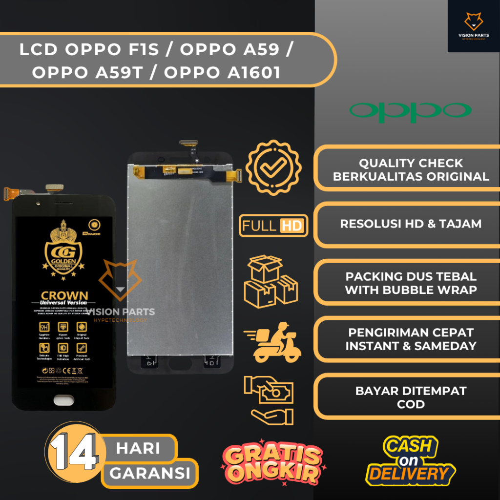 LCD OPPO F1S FULLSET TOUCHSCREEN - LCD OPPO A59 - LCD OPPO A59T - LCD OPPO A1601 COMPLETE ORIGINAL