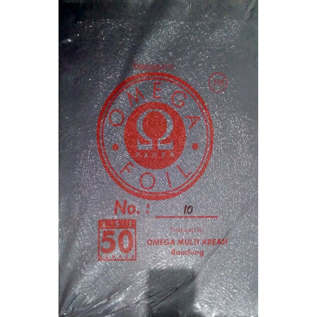 

Kertas sampul Foil omega isi 50 lembar no 10 biru dongker