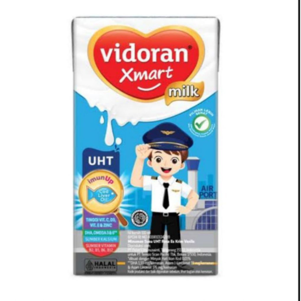 

Vidoran Xmart Milk Susu UHT Rasa Vanilla 110 mL - 1 Karton (40pcs)