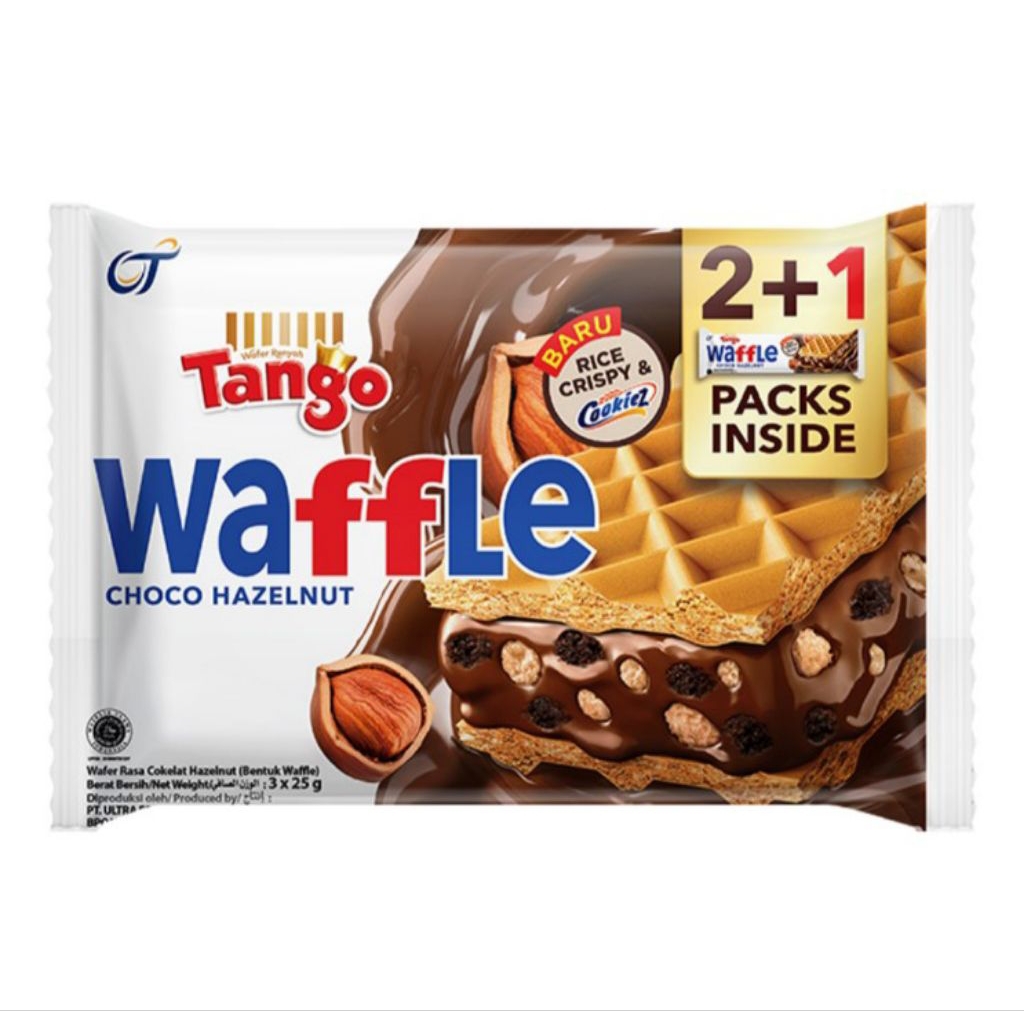 

Tango Waffle Hazelnut Cokelat 3 x 25 g