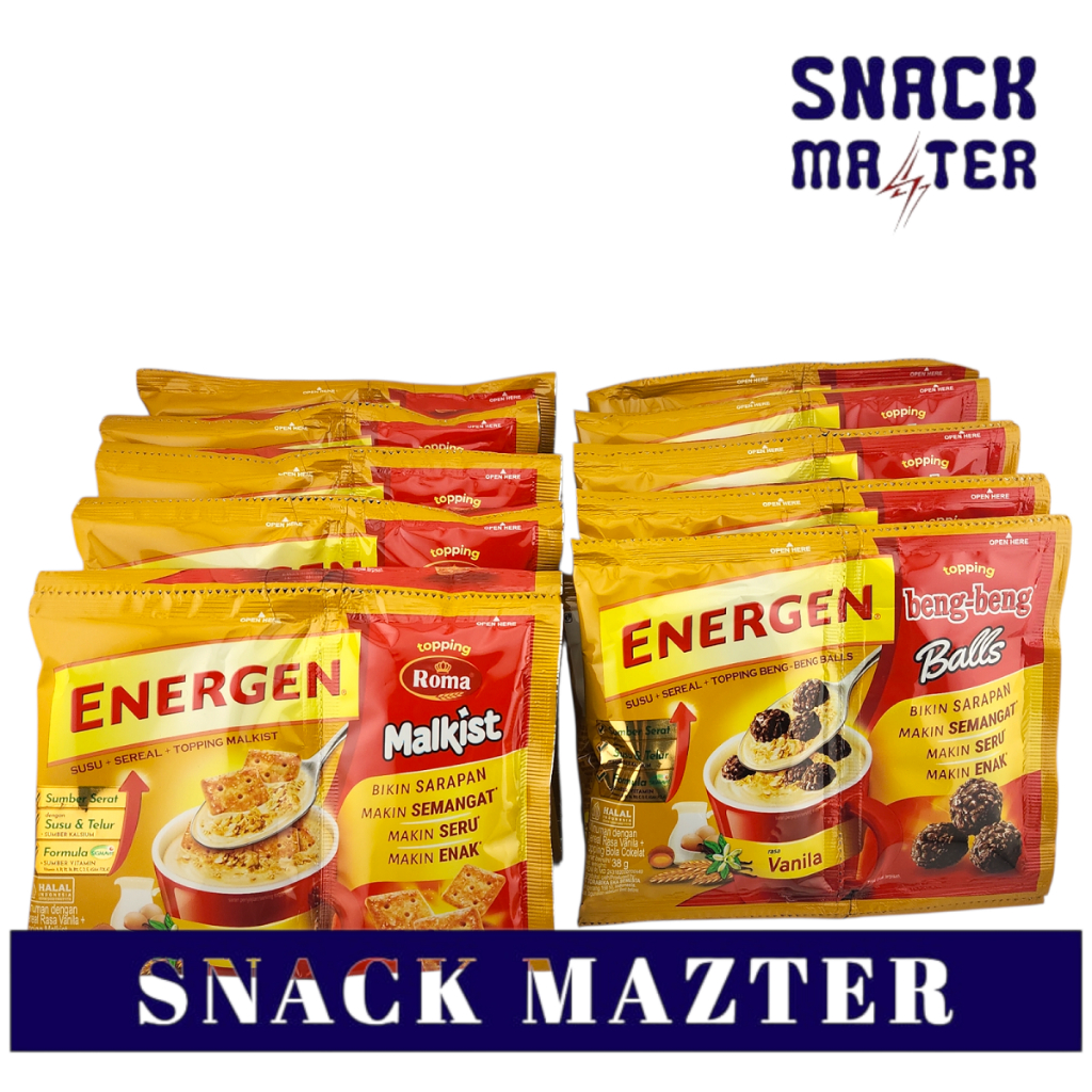 

Energen Sereal Susu Dengan Topping - Netto 47 gr x 10 bks