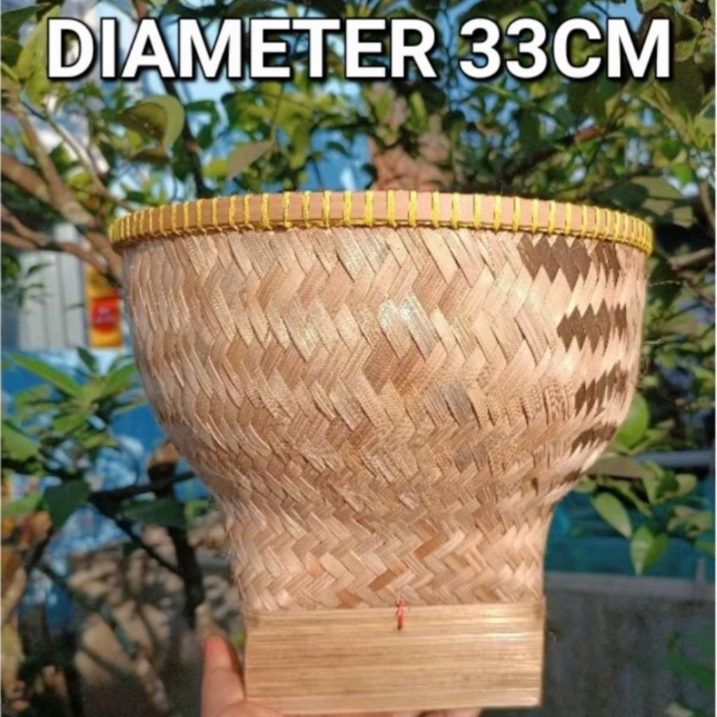 Bakul nasi anyaman bambu besar/sangku nasi anyaman bambu besar