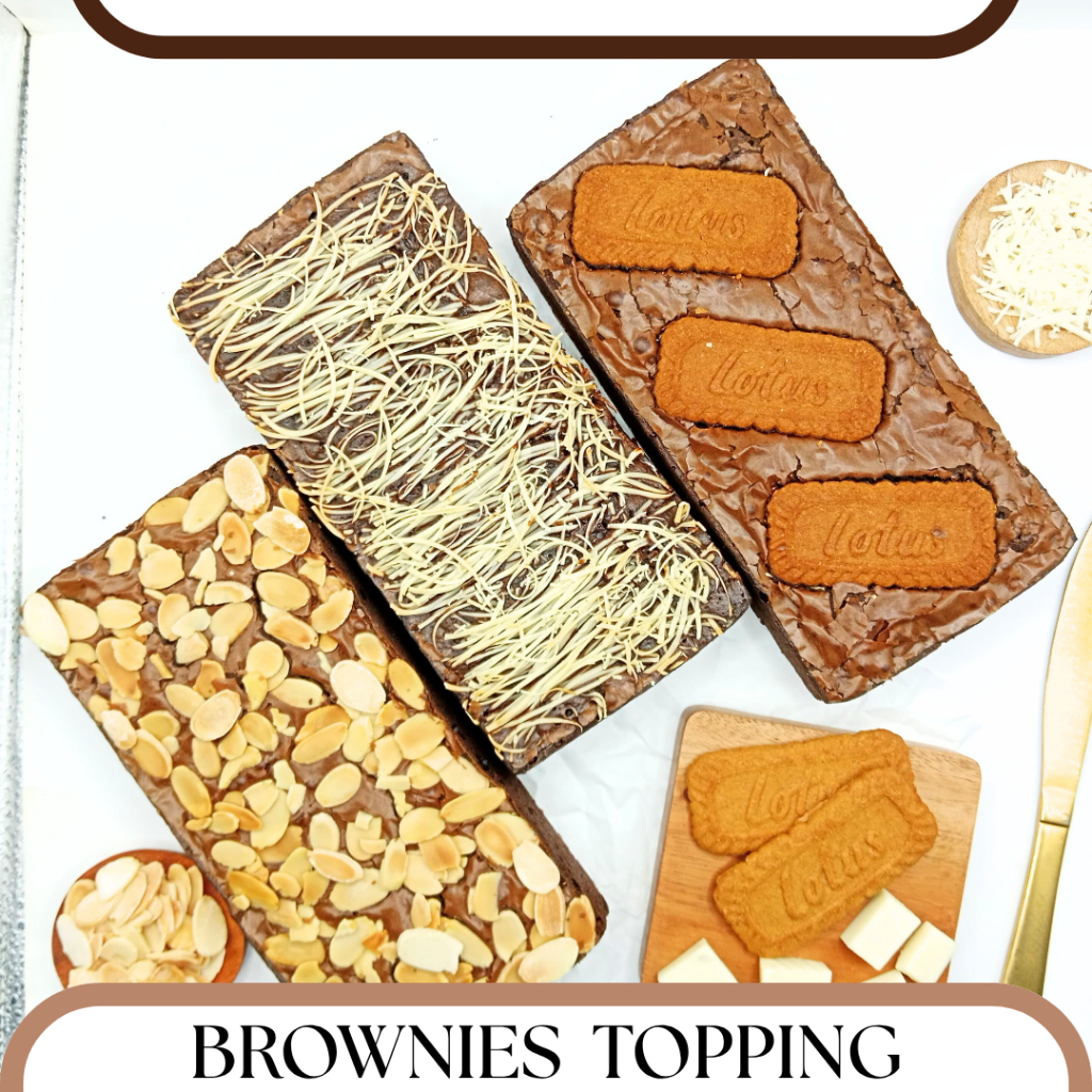 

Brownies Panggang Shiny Crust / Brownies Cheese / Keju / Almond / Brownis Coklat / TERMURAH