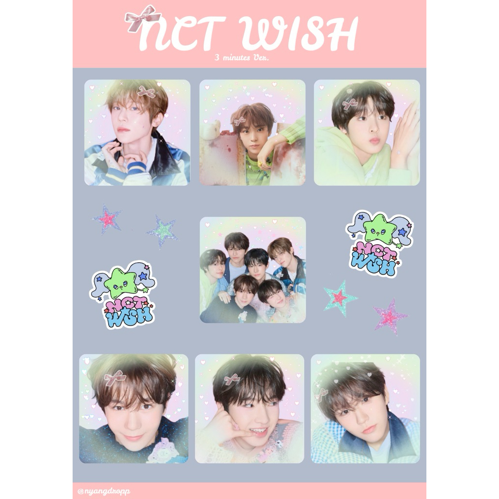 

NCT WISH | sticker sheet nct wish by @nyangdroppgo on X